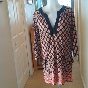 Nanette Lepore swim Tunic Mini Dress/cover up xs